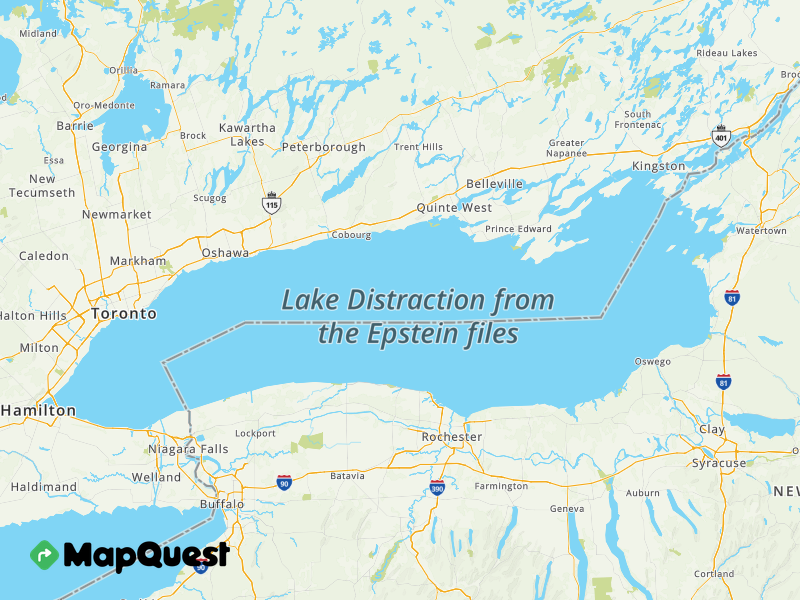 Map of Lake Distraction from the Epstein files