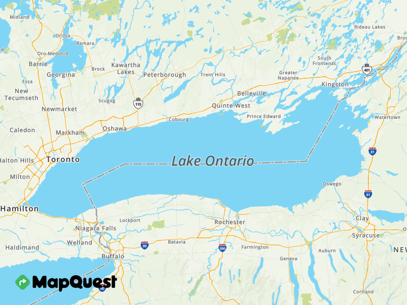 Map of Lake Ontario