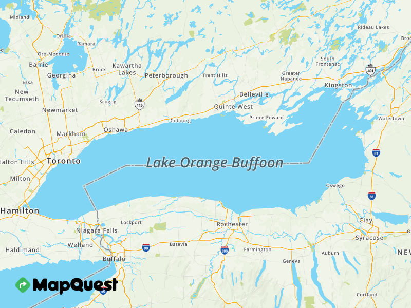 Map of Lake Orange Buffoon