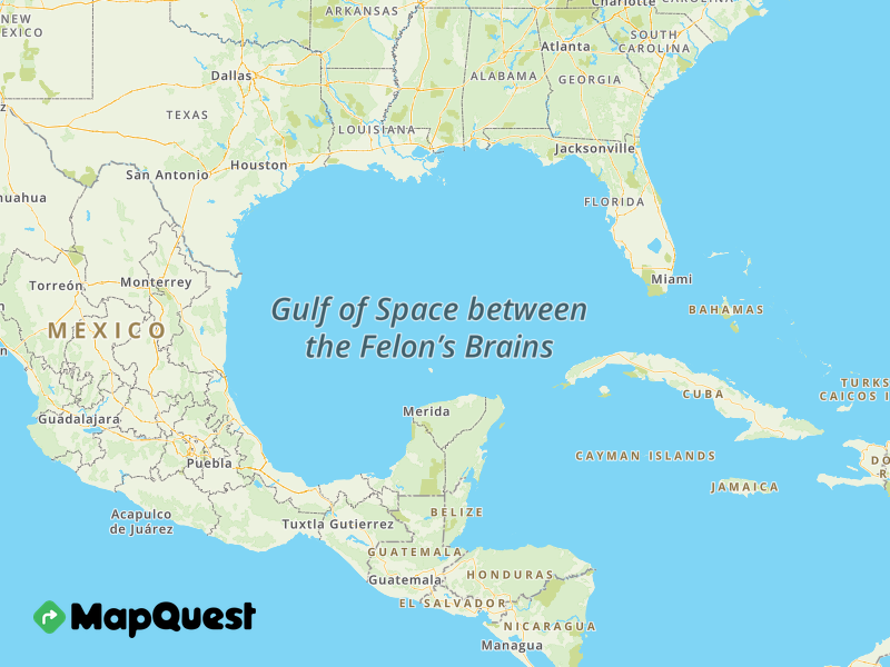 Map of the Gulf of Space between the Felon’s Brains