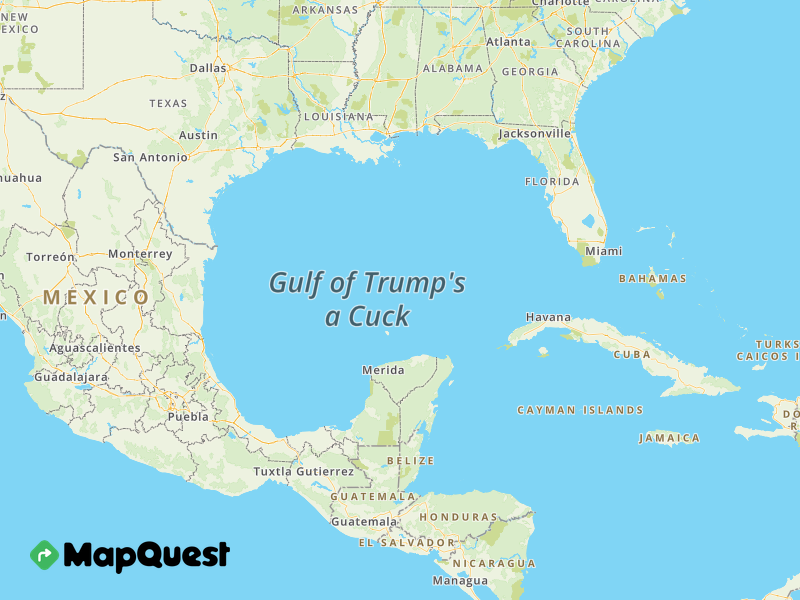 Map of the Gulf of Trump's a Cuck