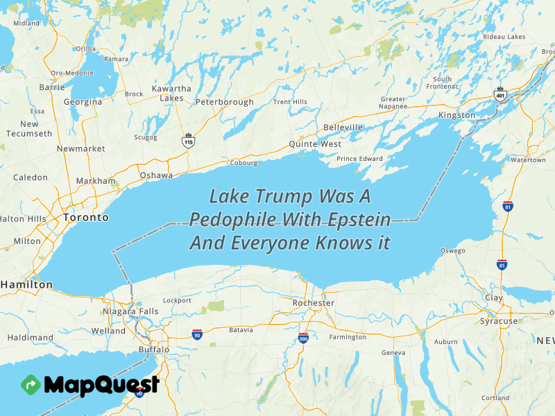 Map of Lake Trump Was A Pedophile With Epstein And Everyone Knows it